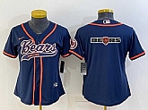 Women's Chicago Bears Navy Team Big Logo With Patch Cool Base Stitched Baseball Jersey,baseball caps,new era cap wholesale,wholesale hats